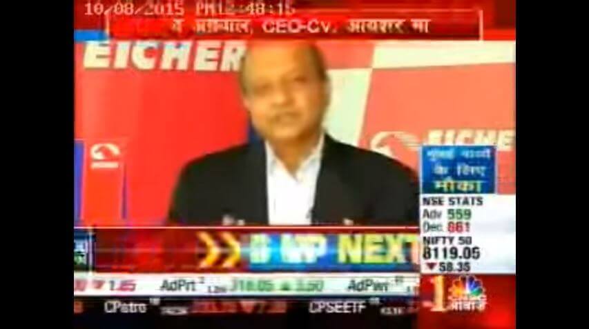 Mr. Vinod Aggarwal,CEO VE Commercial Vehicles on CNBC-Awaaz