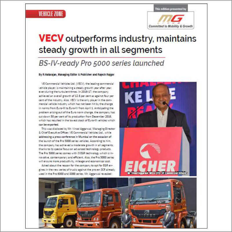 VECV outperforms industry, maintains steady growth in all segments
