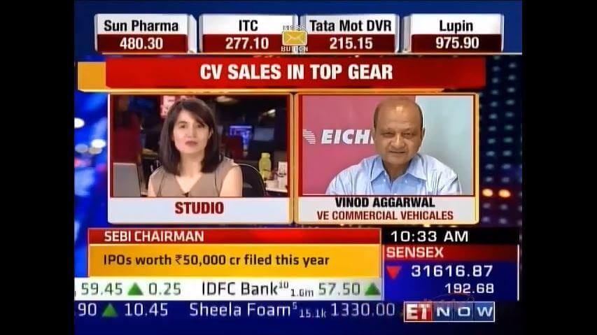 Vinod Aggarwal, MD & CEO, VECV speaks to ET Now about CV industry & VECV\'s investment plans