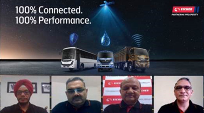Eicher becomes the first company to offer 100% Connected Vehicles in the Commercial Vehicle industry...