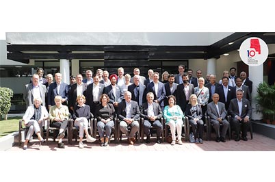 The Eicher Team comes together with the Volvo Board members to celebrate 10 Years of Successful VECV...